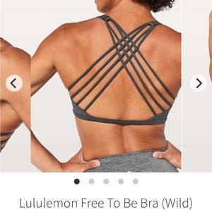 Lululemon Free To Be Sports Bra - green/graphite - size 4